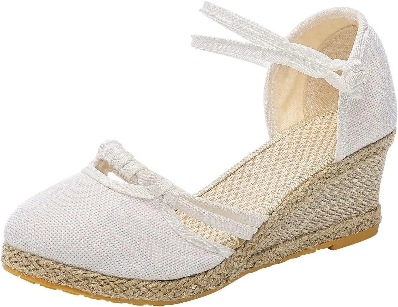 Eduavar Sandals for Women 2023, Sandals Women Dressy Summer Close Toe Sandals Comfy Breathable Wedge Platform Shoes