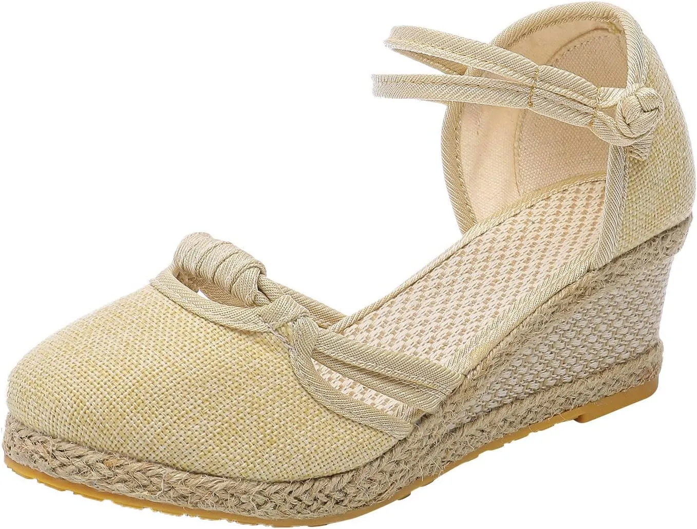 Eduavar Sandals for Women 2023, Sandals Women Dressy Summer Close Toe Sandals Comfy Breathable Wedge Platform Shoes