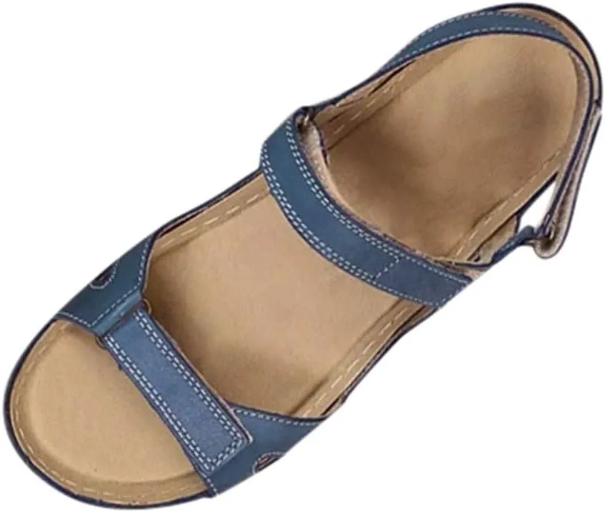 Eduavar Wedge Sandals for Women, Womens Sandals Orthopedic Sandals Dressy Open Toe Low Heel Sandals with Ankle Strap