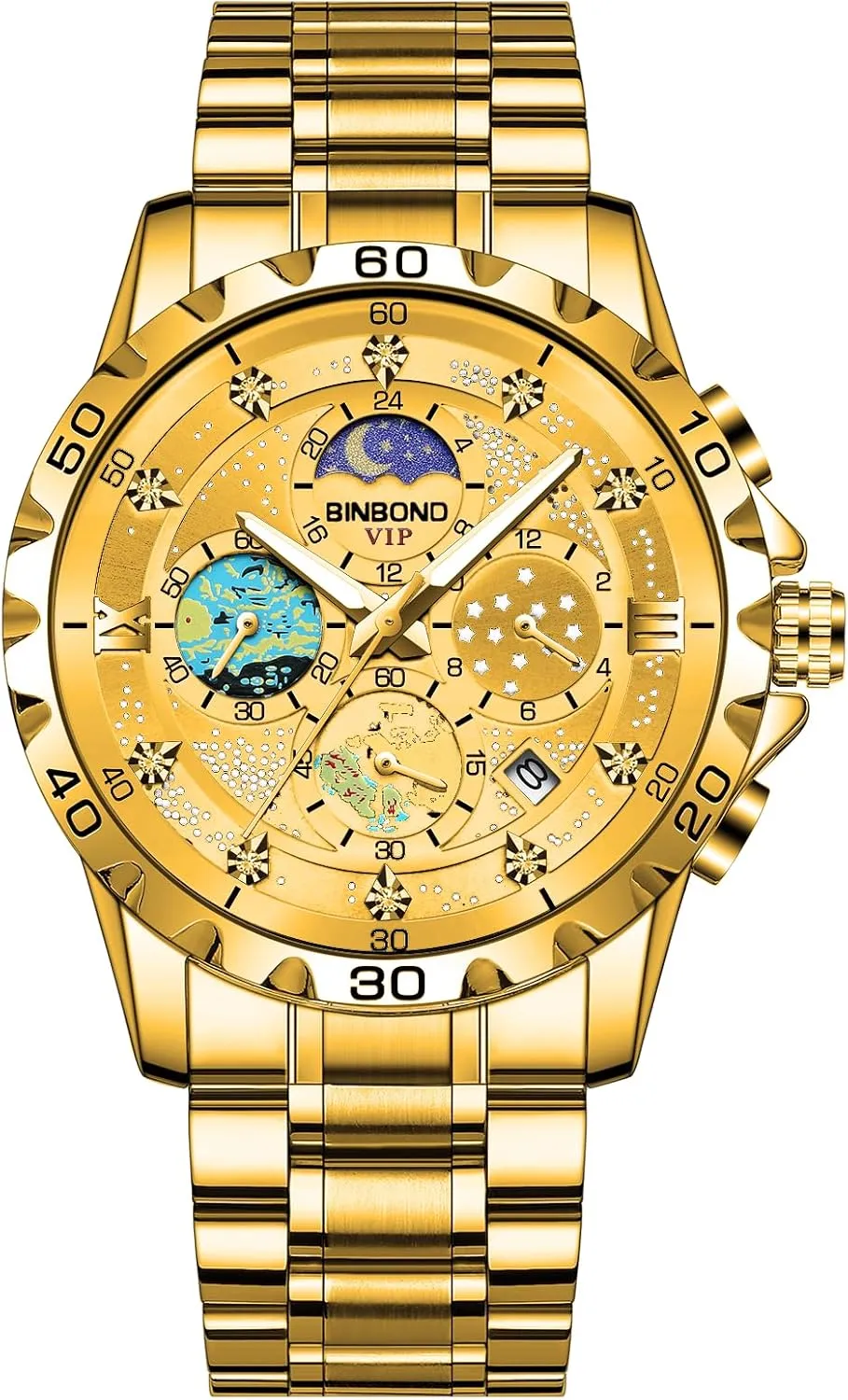 Exquisite Starry Sky Van Gogh Men Quartz Watches Date Waterproof Luminous Sports Watch Fashion Business Men's Watch
