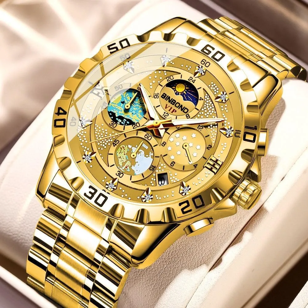 Exquisite Starry Sky Van Gogh Men Quartz Watches Date Waterproof Luminous Sports Watch Fashion Business Men's Watch