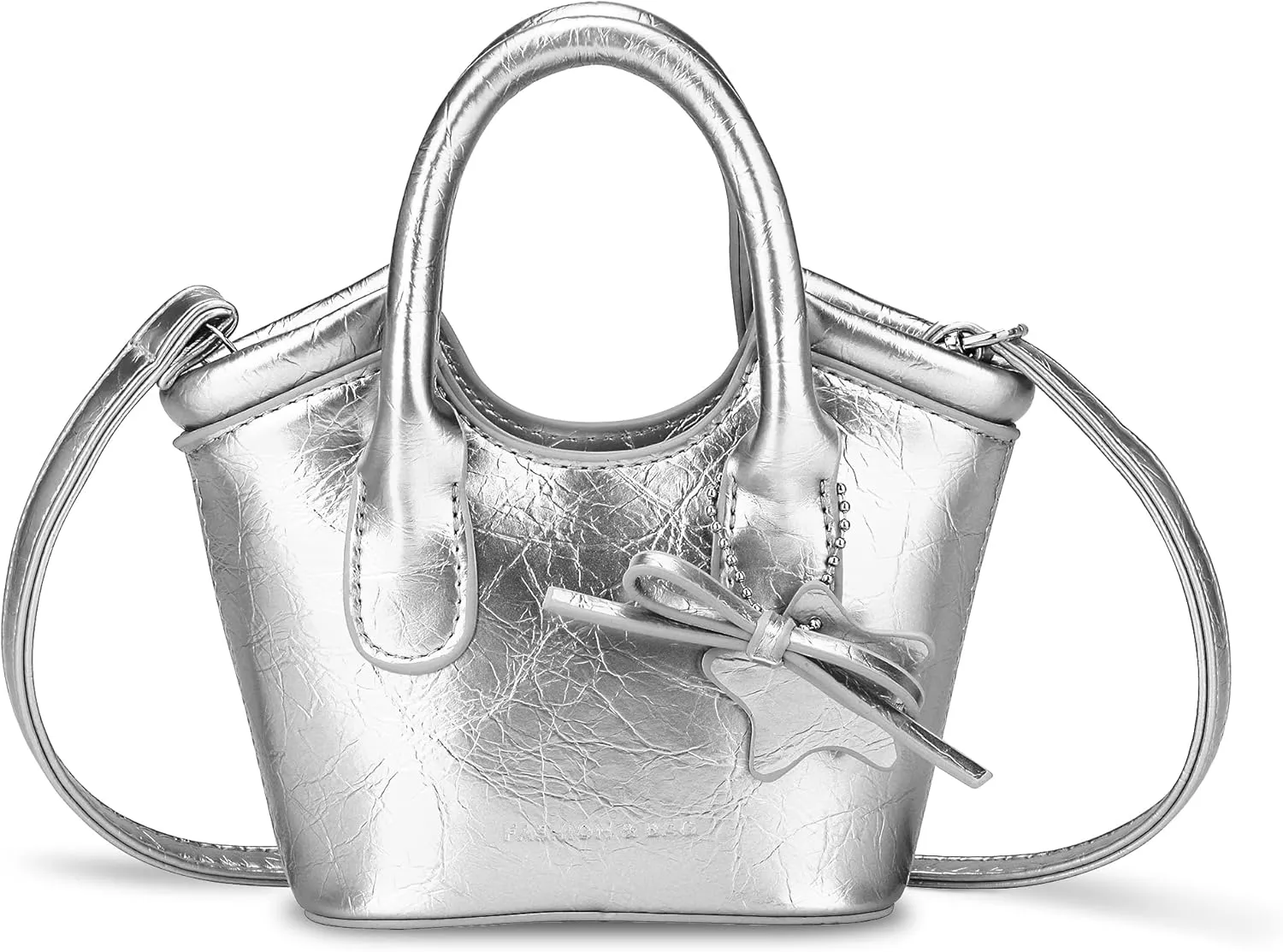FALETO Women Mini Purses PU Leather Top Handle Crossbody Bag Small Satchel Handbags Cute Tote Bag