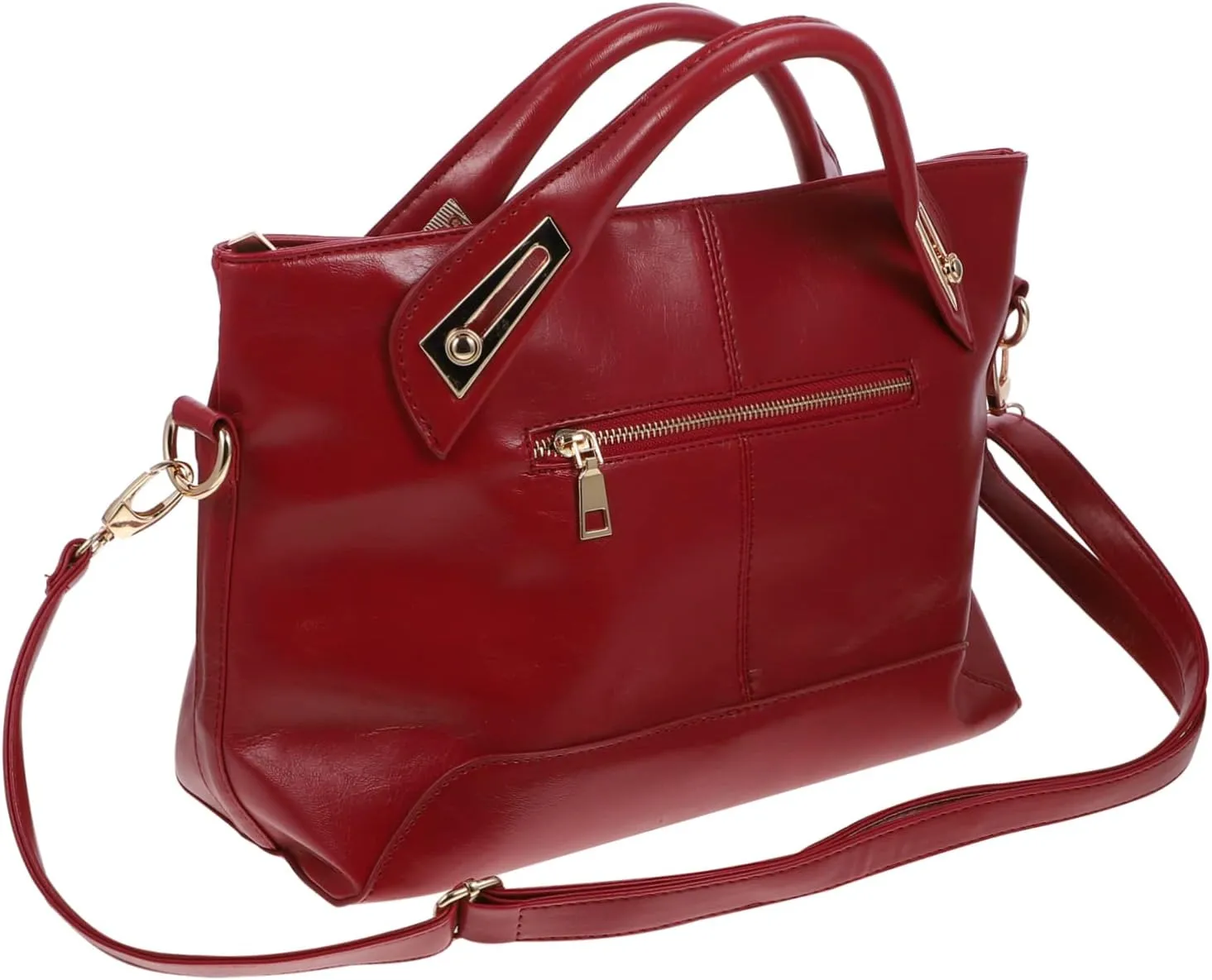 FRCOLOR Gothic Purse Crossbody Bag Women's Hobo Shoulder Bag Oil Waxed Leather Tote (dark)