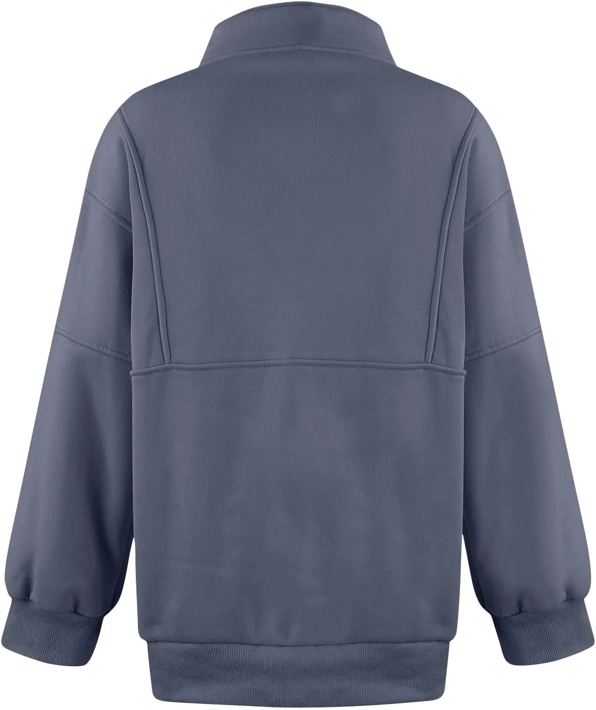Funnel Neck Half Zip Sweatshirt Women Oversized Thumb Hole Fleece Pullover Lightweight Y2k Zip Up Comfy Hoodie