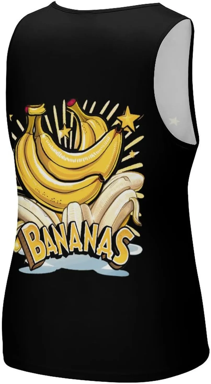 Funny Bananas Mens Tank Tops Sleeveless Muscle T Shirts Fitness Workout Undershirts