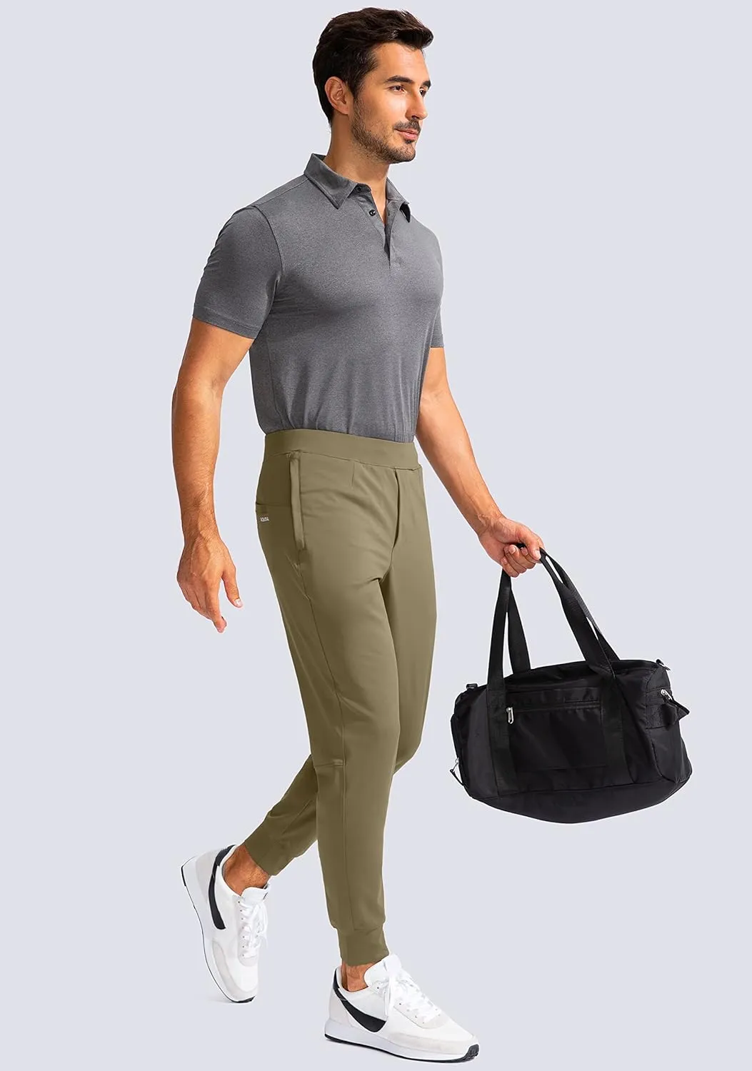 G Gradual Men's Golf Joggers Pants with Zipper Pockets Stretch Sweatpants Slim Fit Track Pants Joggers for Men Work Running
