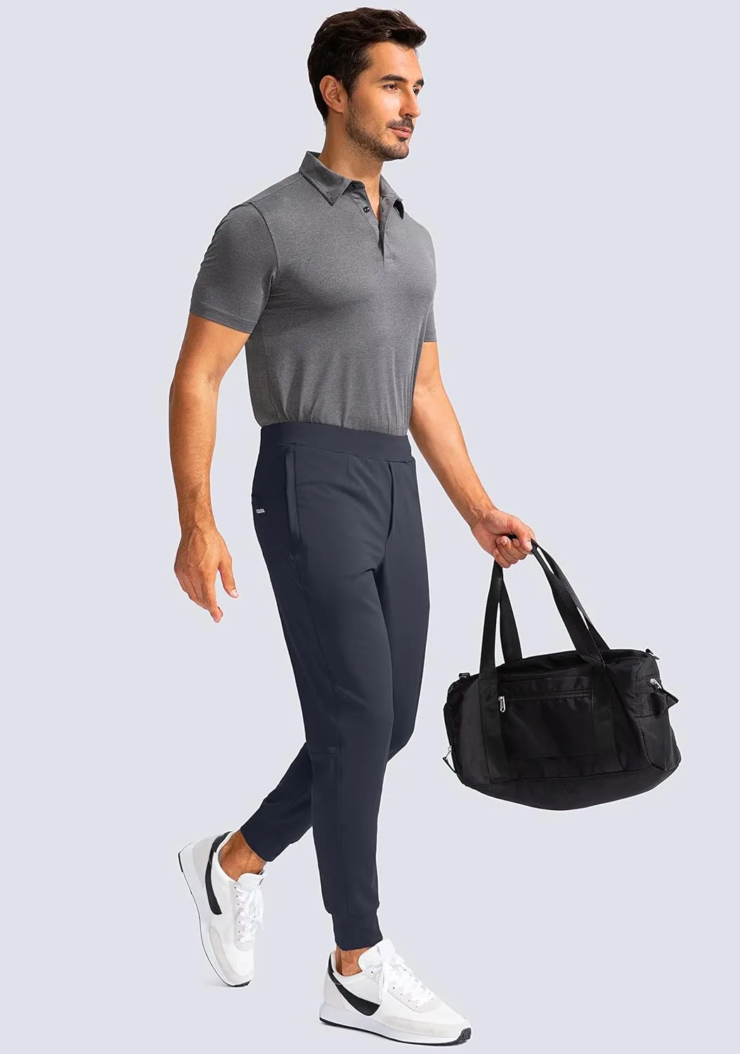 G Gradual Men's Golf Joggers Pants with Zipper Pockets Stretch Sweatpants Slim Fit Track Pants Joggers for Men Work Running