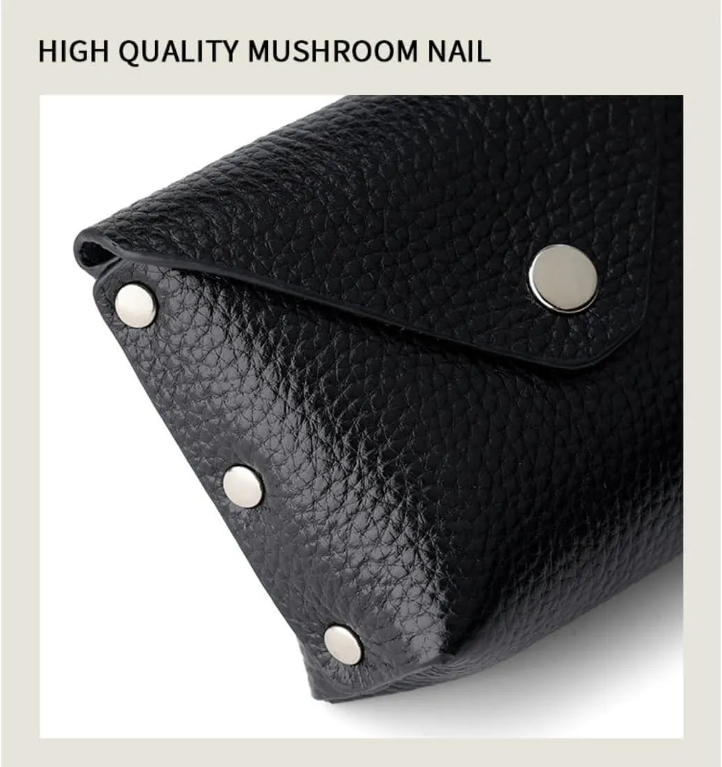 Genuine Leather Mini Purse for Women Wristlet Coin Purse Clutch Wallet Change Pouch