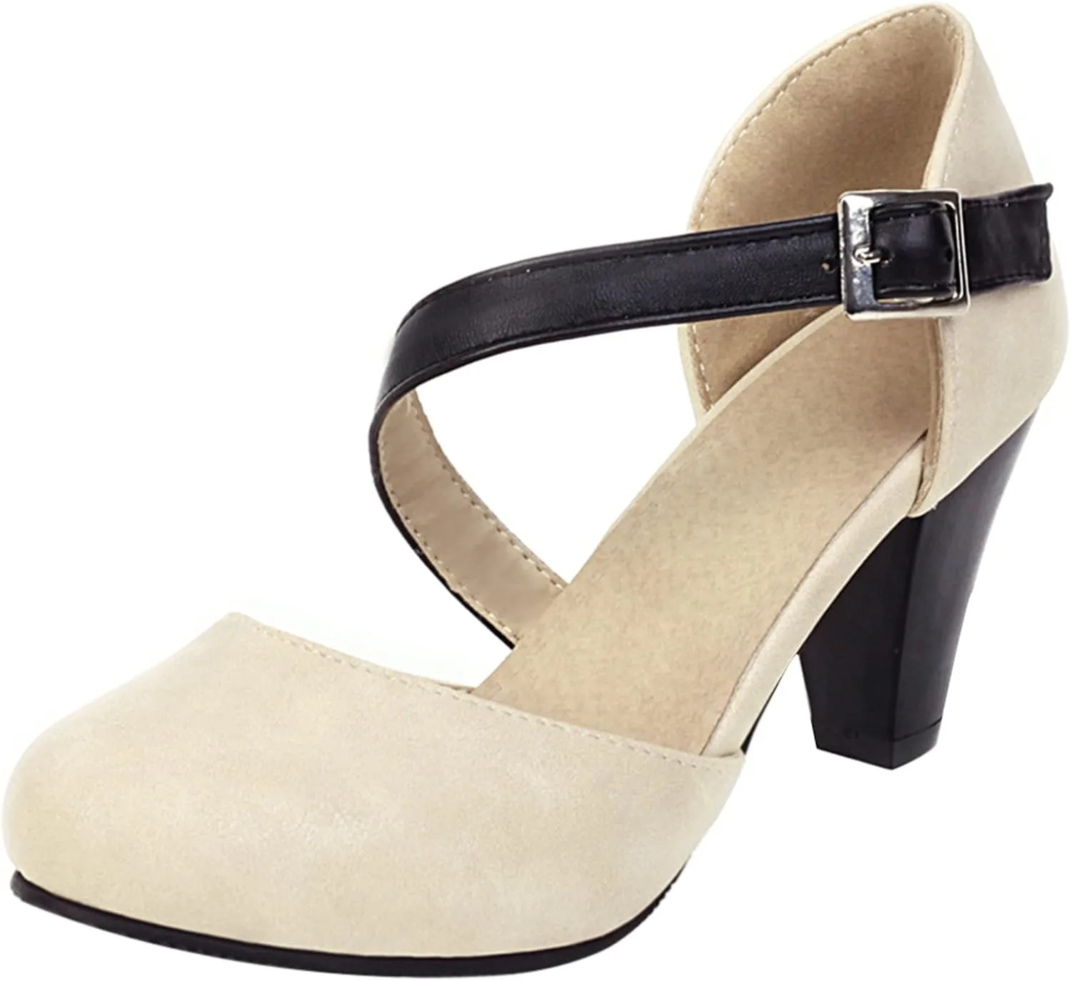 Gicoiz Women Closed Toe T Strap Mary Jane Sandals Bowtie