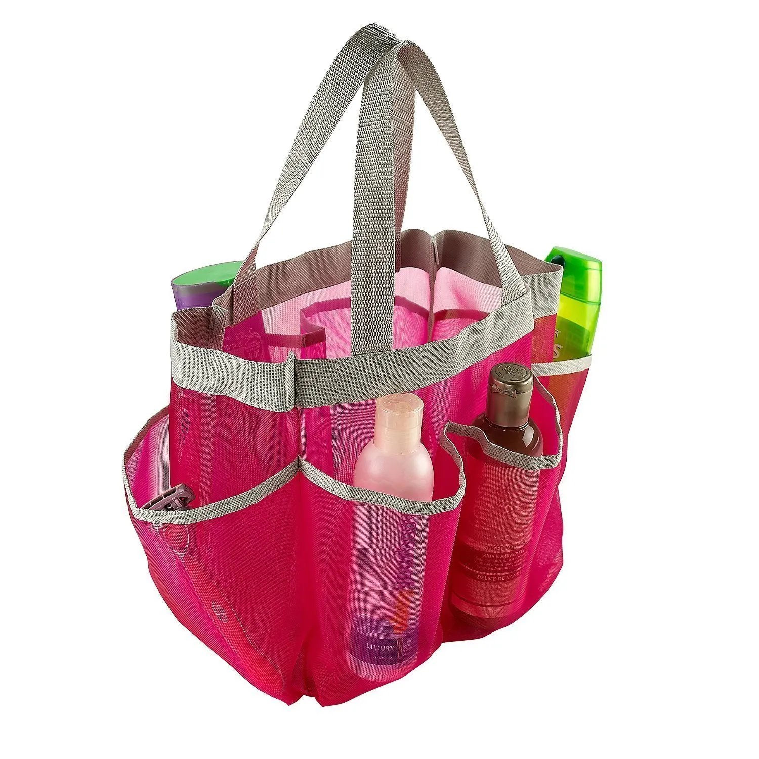 Hanging Toiletry Bag with 8 Compartment Mesh Shower Caddy,Quick Dry Shower Tote Bag Organizer for Cosmetics, Swimming Supplies,Bathroom Shampoo,Soap,Body Wash,Towels,Shaving Tools and Other Toiletries