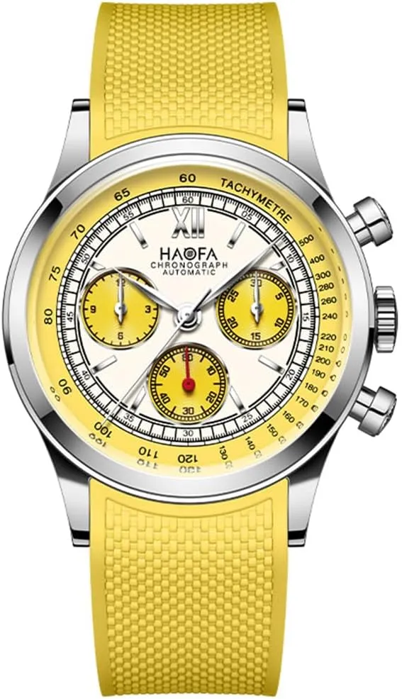Haofa Chronograph Automatic Men Watch 50 Hour Power Reserve Self Wind Mechanical Wristwatch for Men Sapphire Crystal Luminous Luxury Fashion Watches 2371