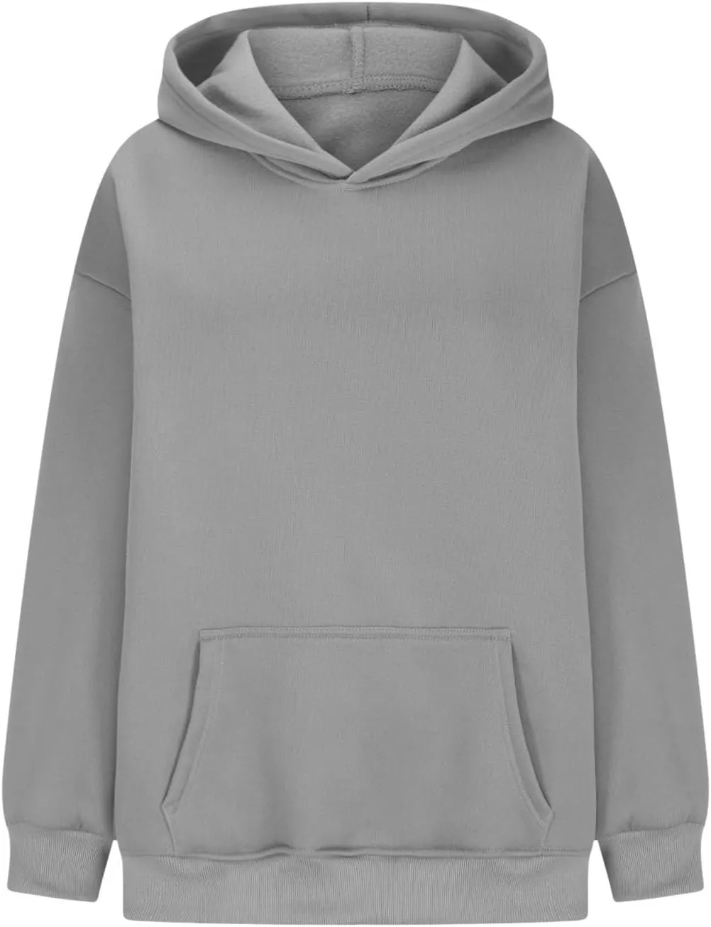 HGps8w Women's Oversized Hoodie Sweatshirts, Basic Solid Long Sleeve Pullover Outerwear Shirts Casual Loose Hooded Top