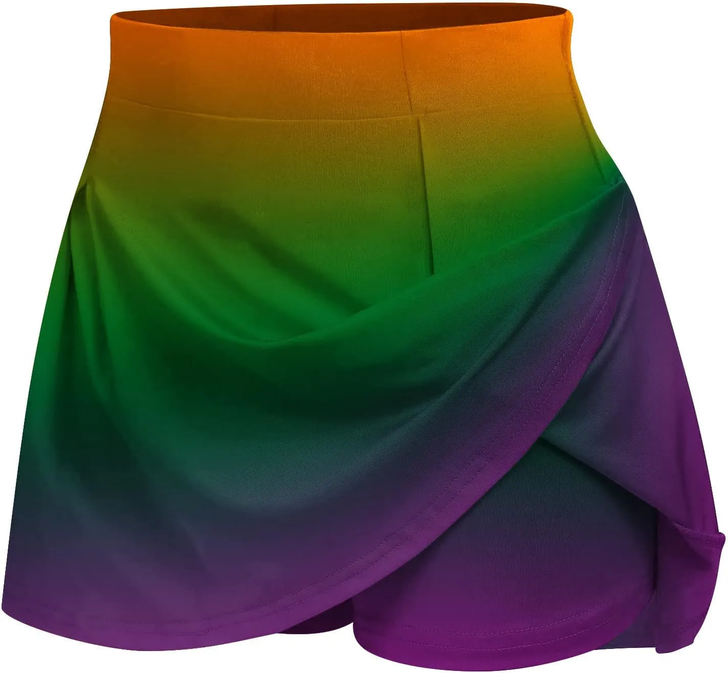 hlysgo Women Tennis Skorts 2025 Summer Athletic Shorts High Waisted Flowy Shorts Trendy Gradient Print Sport Workout Shorts