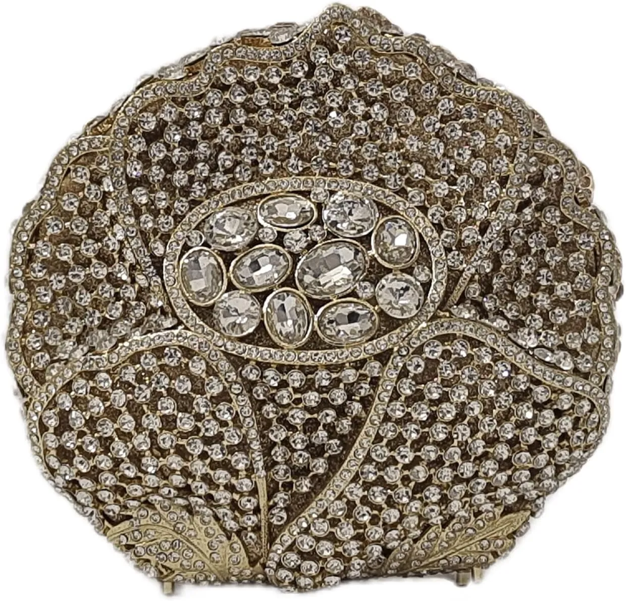 HUANG ZHUANG Crystal Princess Queen Crown Purses Luxury Crystal Clutch Women Glitter Rhinestone Evening Bag for Party Wedding