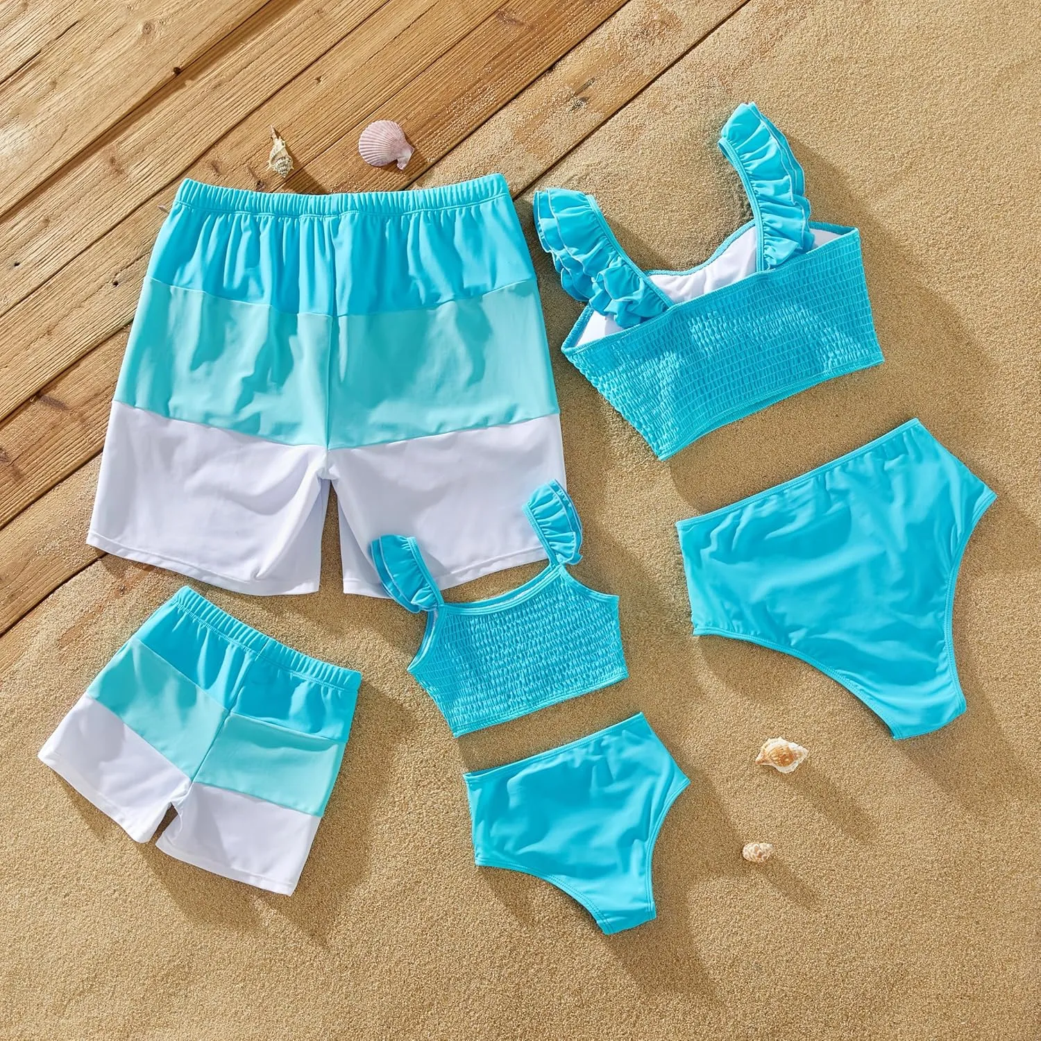 IFFEI Mommy and Me Family Matching Swimsuits Womens Bathing Suit Two Piece Bikini Sets