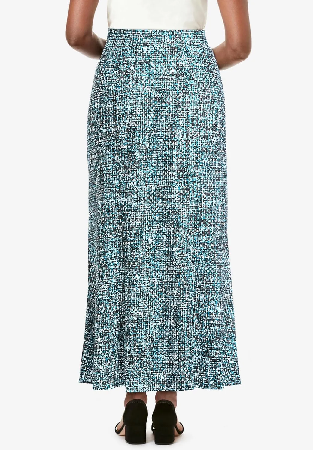 Jessica London Women's Plus Size Wrinkle Resistant Pull-On Elastic Knit Maxi Skirt
