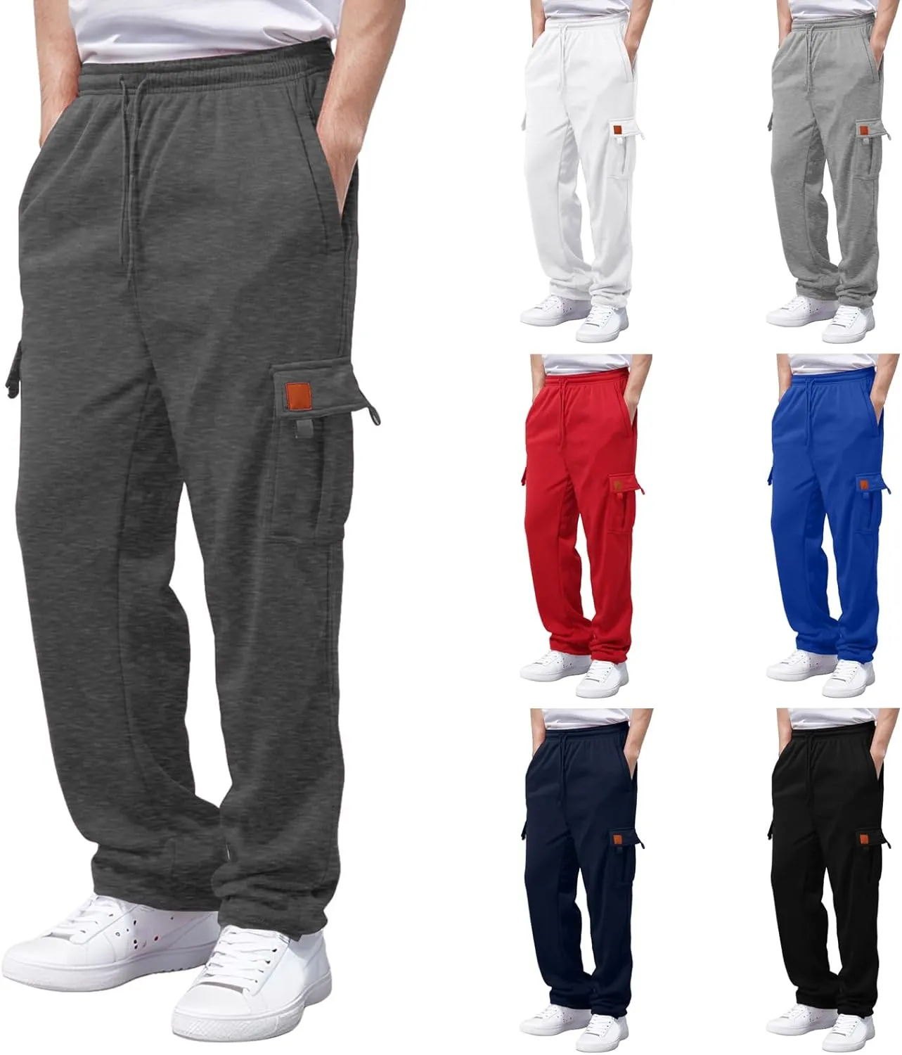 Joggers for Men Pants Mens Hiking Cargo Pants Loose Fit Trousers Athletic Joggers Sweatpants Lightweight Work Pants