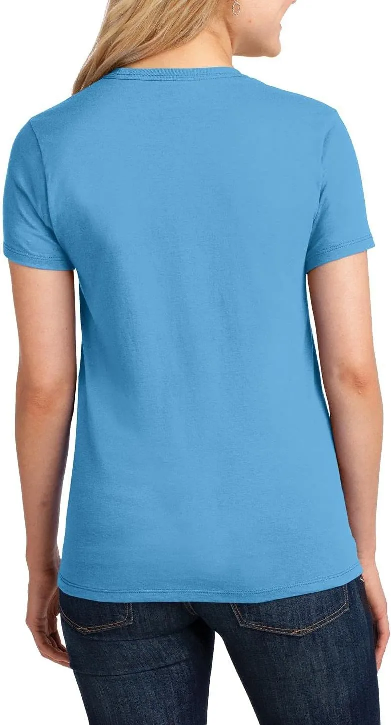 JustBlanks Womens 100% Cotton Tee Shirt Short Slevees Regular Fit Casual Core Cotton Tees for Women