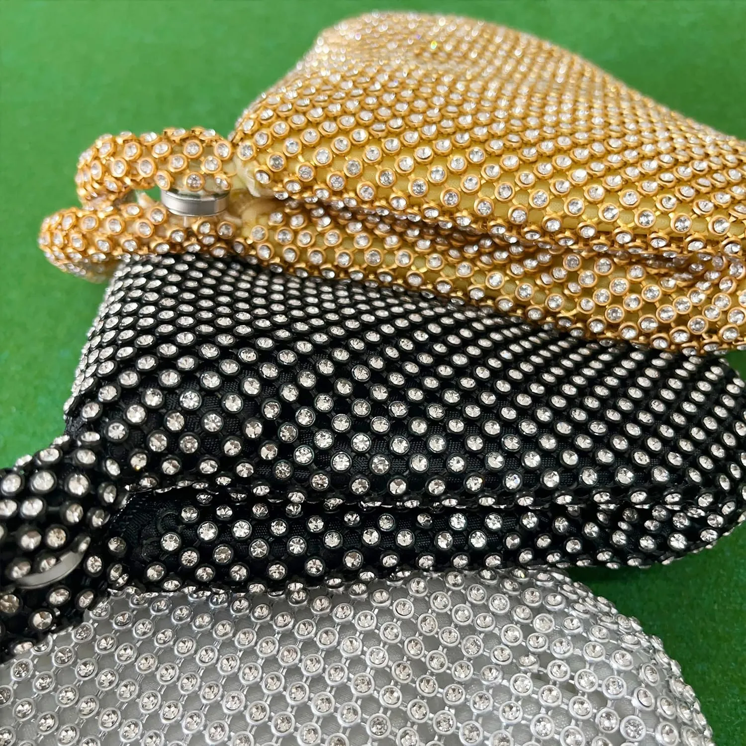 KAITAK Women's Rhinestone Clutch Evening Bags Mini Sparkly Glitter Triangle Purse for Party Prom