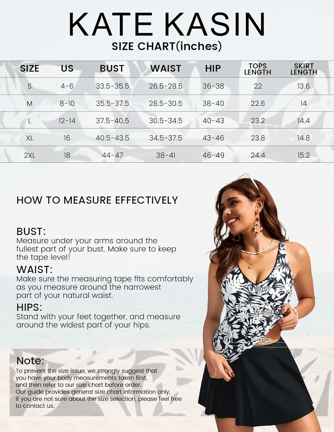 Kate Kasin Tankini Swimsuits for Women Tummy Control V Neck Swimdress Two Piece Swim Dress Bathing Suit with Skirt