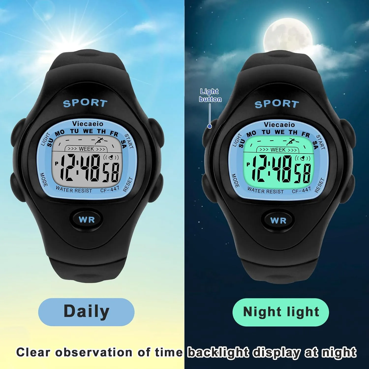 Kids Digital Watch for Boys Girls, Waterproof LED Colorful Lights Sports Watch Suitable for 5-17 Years Old Teenagers (with Gift Box)