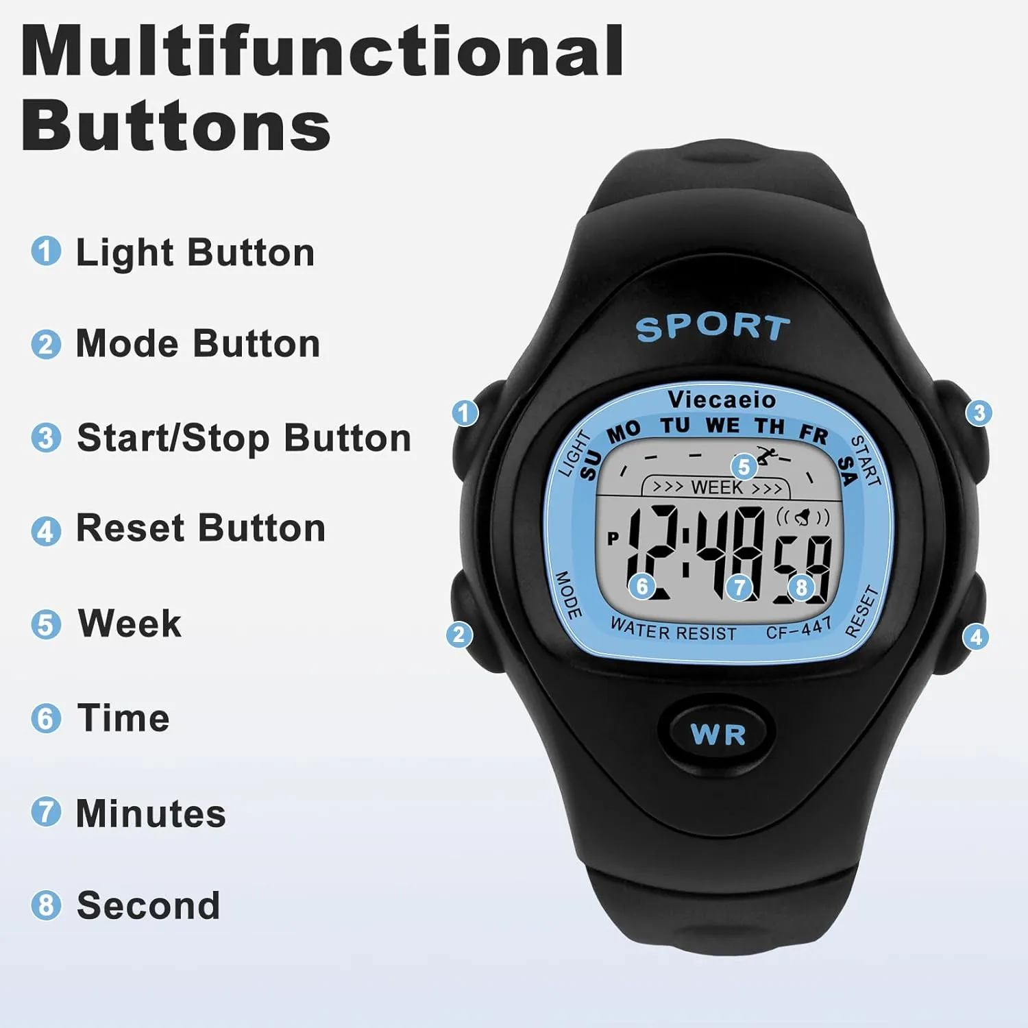 Kids Digital Watch for Boys Girls, Waterproof LED Colorful Lights Sports Watch Suitable for 5-17 Years Old Teenagers (with Gift Box)