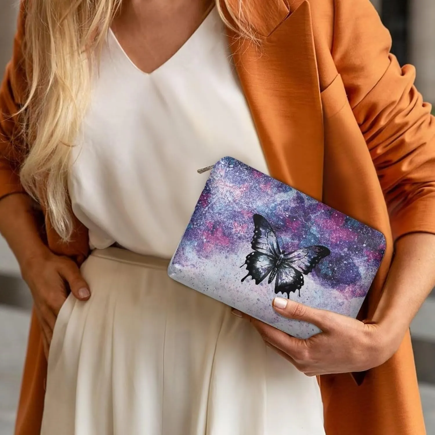 Leather Wristlet Handbags Purses for Women Girls Fashion Cell Phone Clutch Wallet Bags Zip for Cards Keys Phone