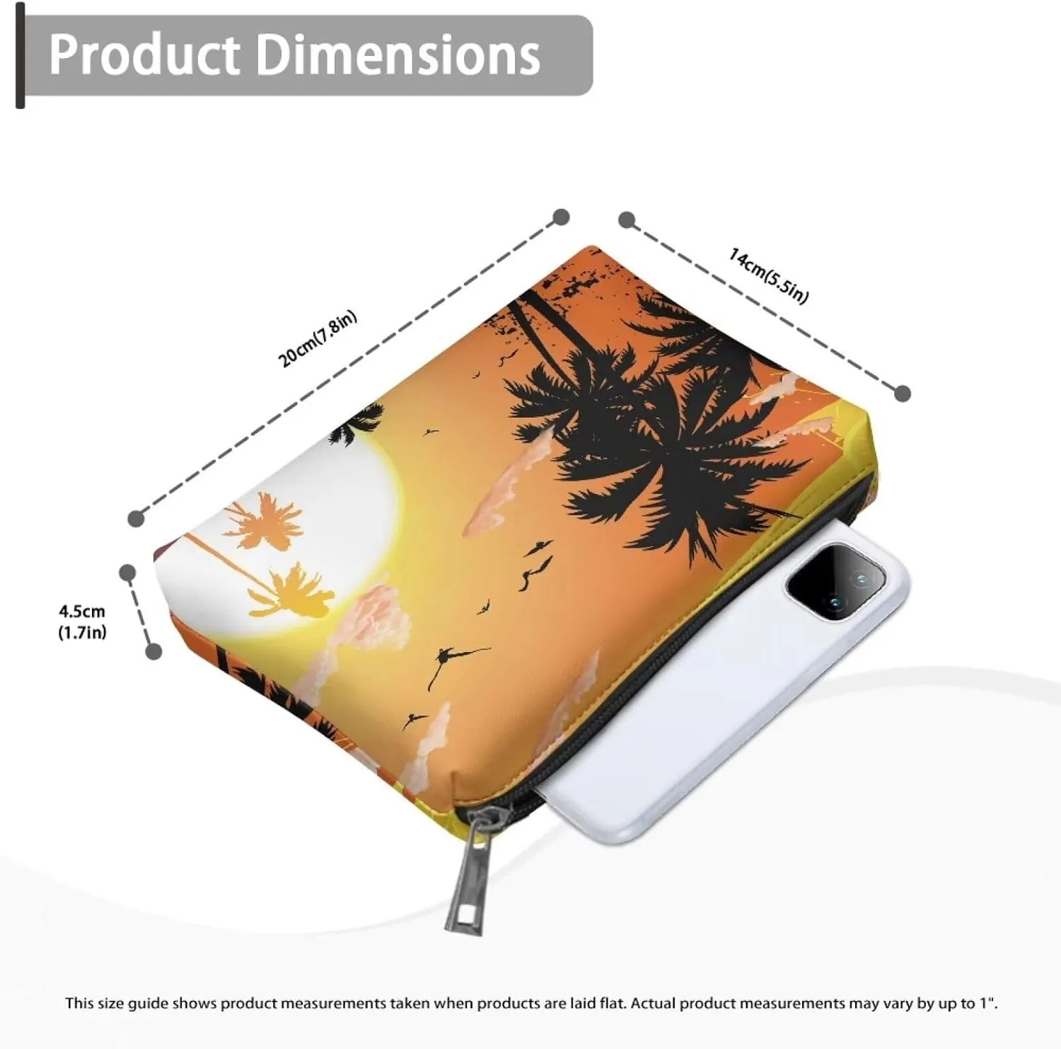 Leather Wristlet Purse for Women Fashion Clutch Purse Leather Handbag With Strap Zip Wallet Credit ID Cards Holder