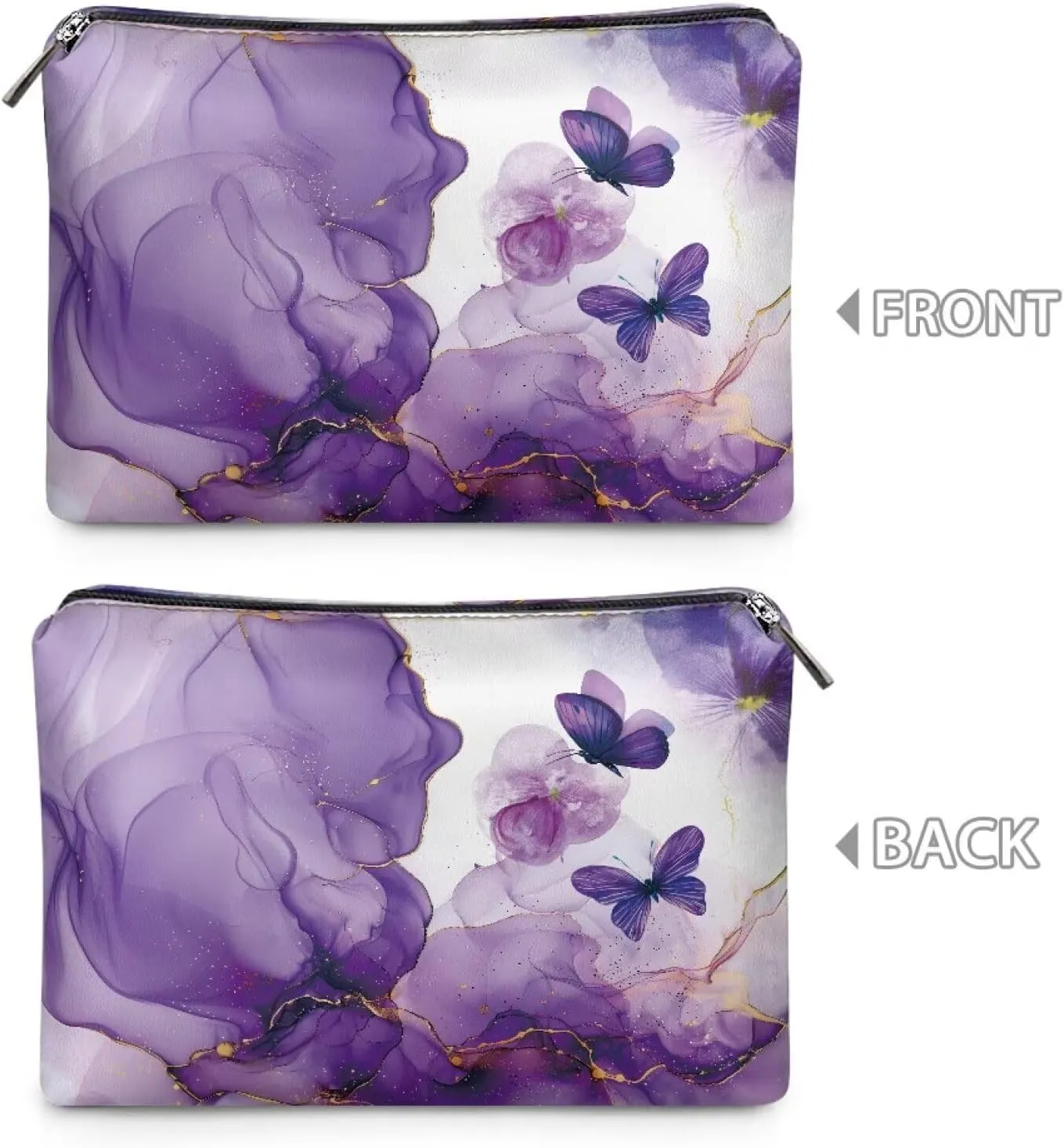 Leather Wristlet Purse for Women Fashion Clutch Purse Leather Handbag With Strap Zip Wallet Credit ID Cards Holder