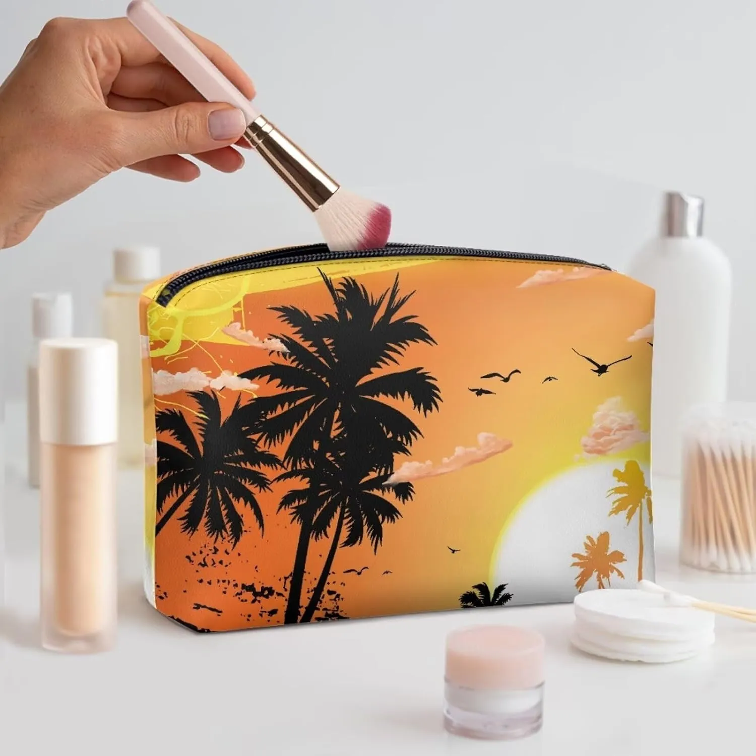 Leather Wristlet Purse for Women Fashion Clutch Purse Leather Handbag With Strap Zip Wallet Credit ID Cards Holder