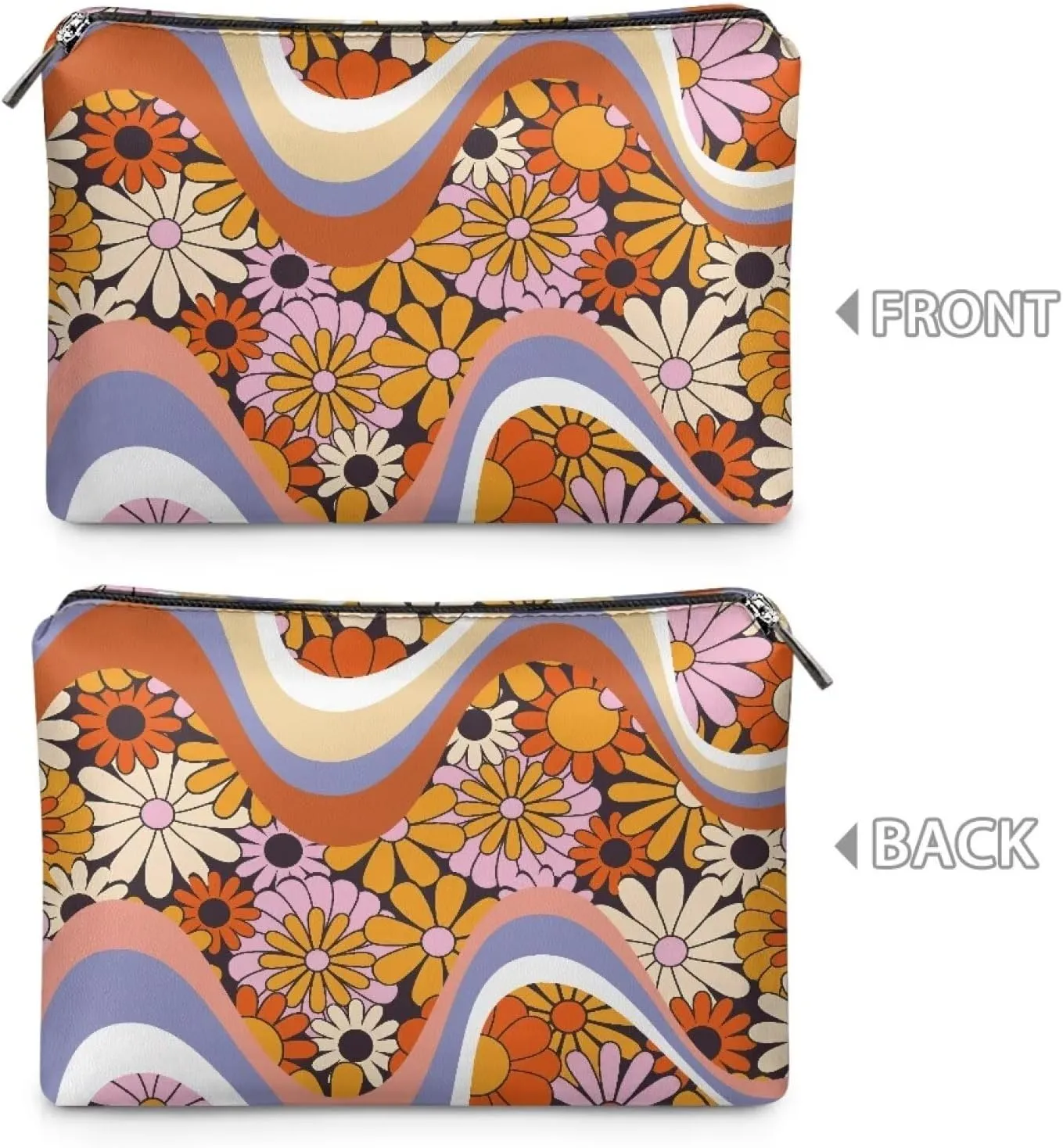 Leather Wristlet Purse for Women Fashion Clutch Purse Leather Handbag With Strap Zip Wallet Credit ID Cards Holder