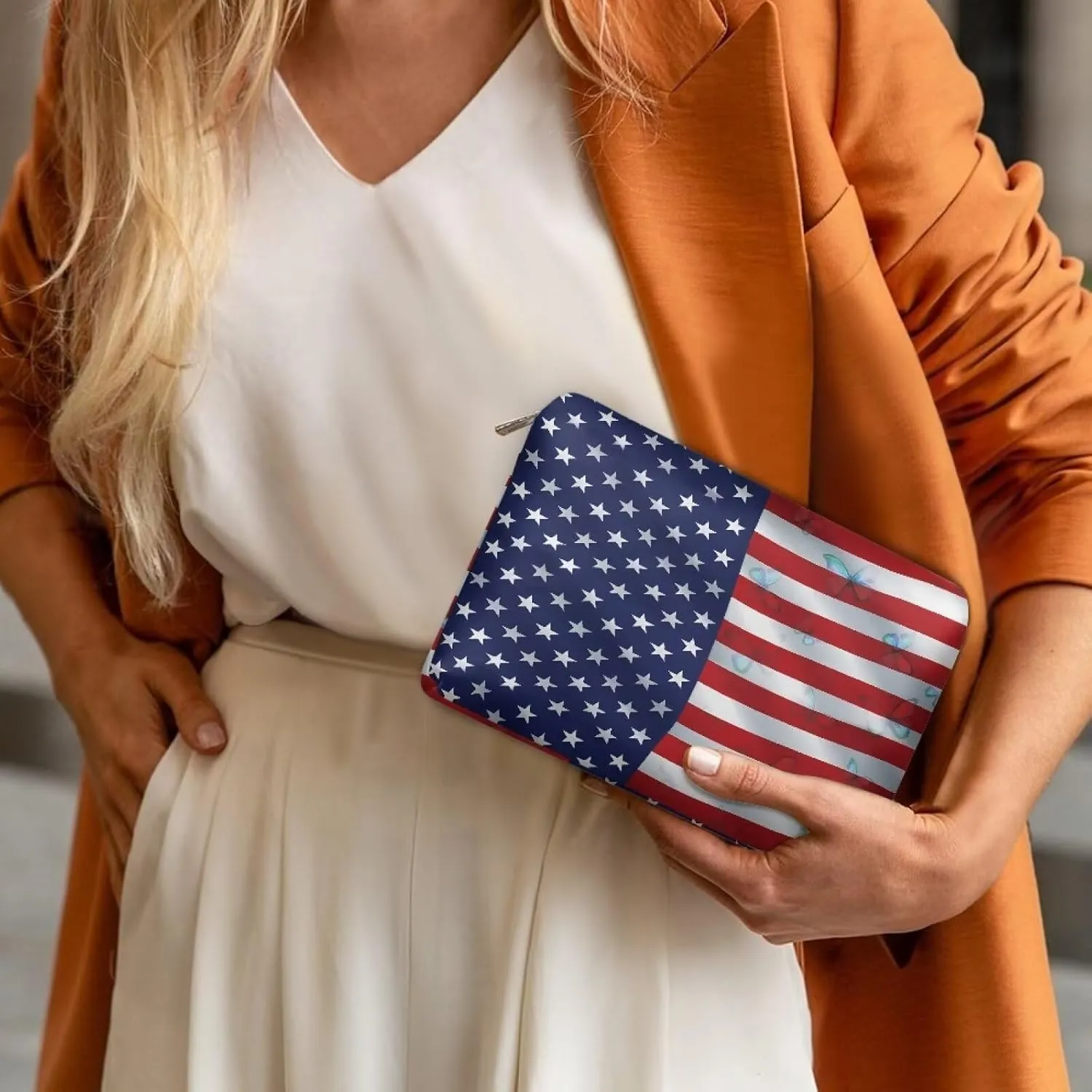Leather Wristlet Purse for Women Fashion Clutch Purse Leather Handbag With Strap Zip Wallet Credit ID Cards Holder