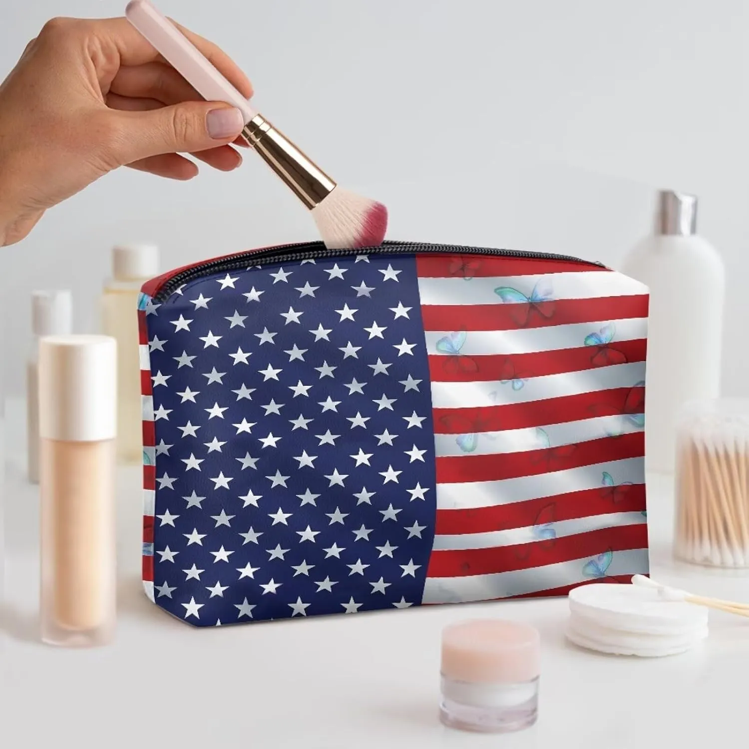 Leather Wristlet Purse for Women Fashion Clutch Purse Leather Handbag With Strap Zip Wallet Credit ID Cards Holder