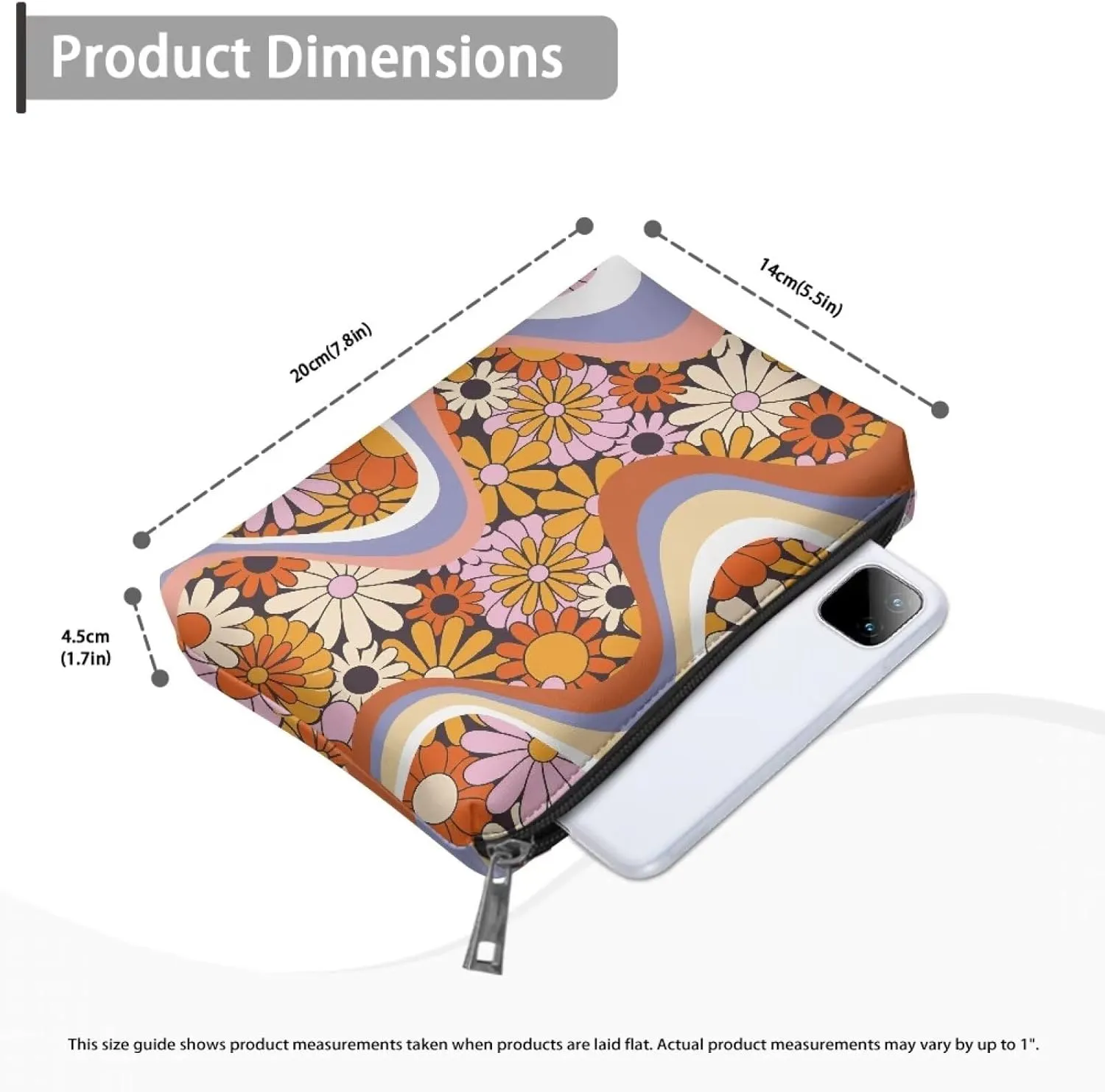 Leather Wristlet Purse for Women Fashion Clutch Purse Leather Handbag With Strap Zip Wallet Credit ID Cards Holder