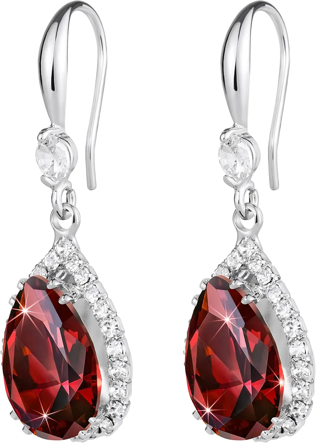 Linawe Imitation Diamond Dangle Earrings for Women Trendy, Rhinestone Drop Chandelier Earrings, Teardrop Crystal Cubic Zirconia Wedding Jewelry Set, 14K Gold/Rose Gold/Silver Tone