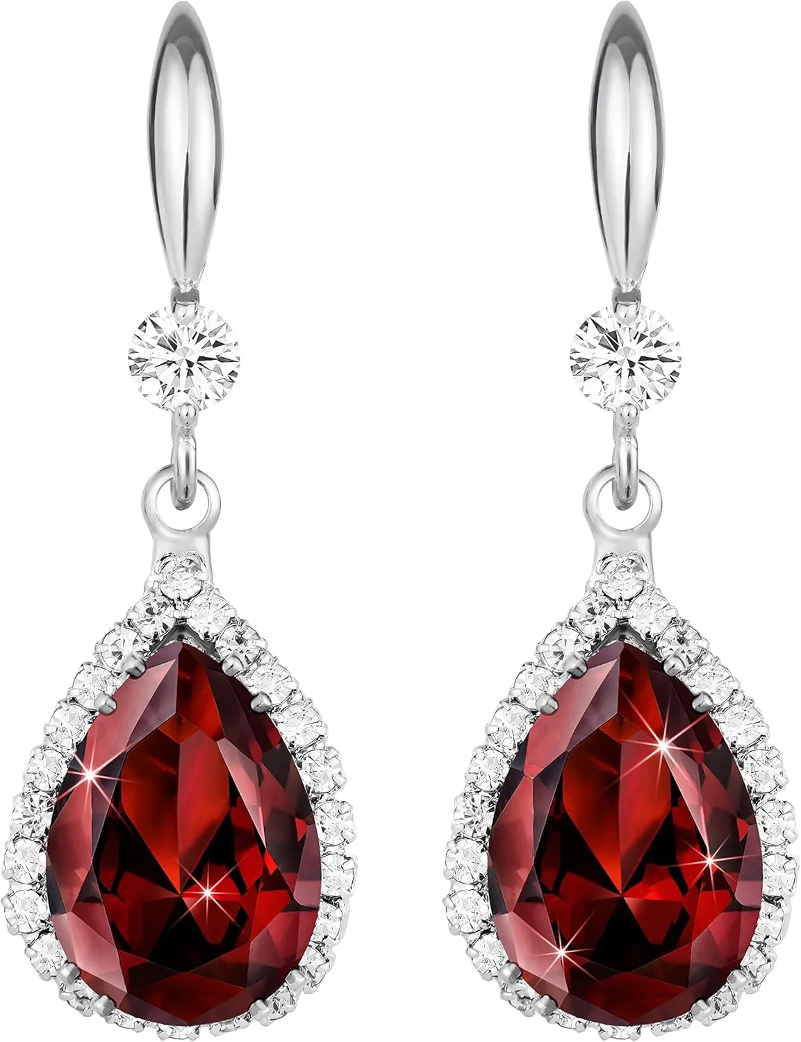 Linawe Imitation Diamond Dangle Earrings for Women Trendy, Rhinestone Drop Chandelier Earrings, Teardrop Crystal Cubic Zirconia Wedding Jewelry Set, 14K Gold/Rose Gold/Silver Tone