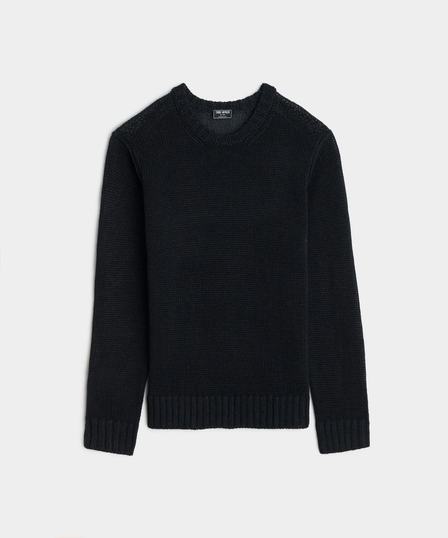 Linen Crewneck in Black