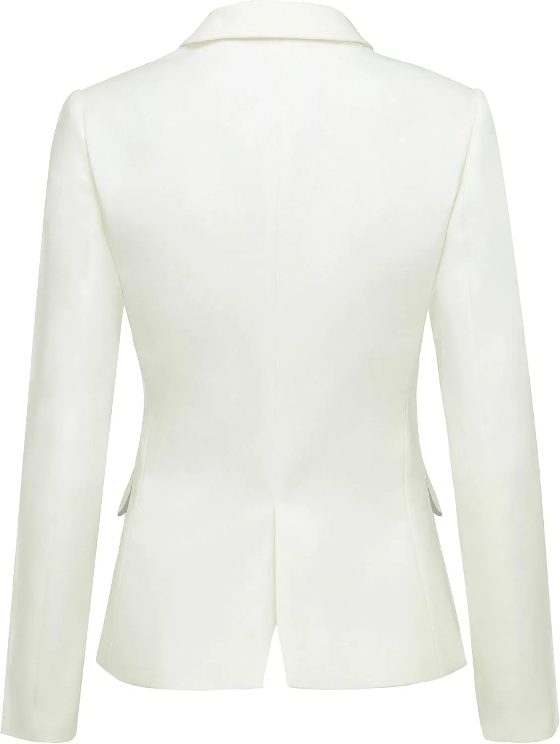luvamia Women's Long Sleeve Formal Notch Lapel Button Down Blazer Pockets Jacket