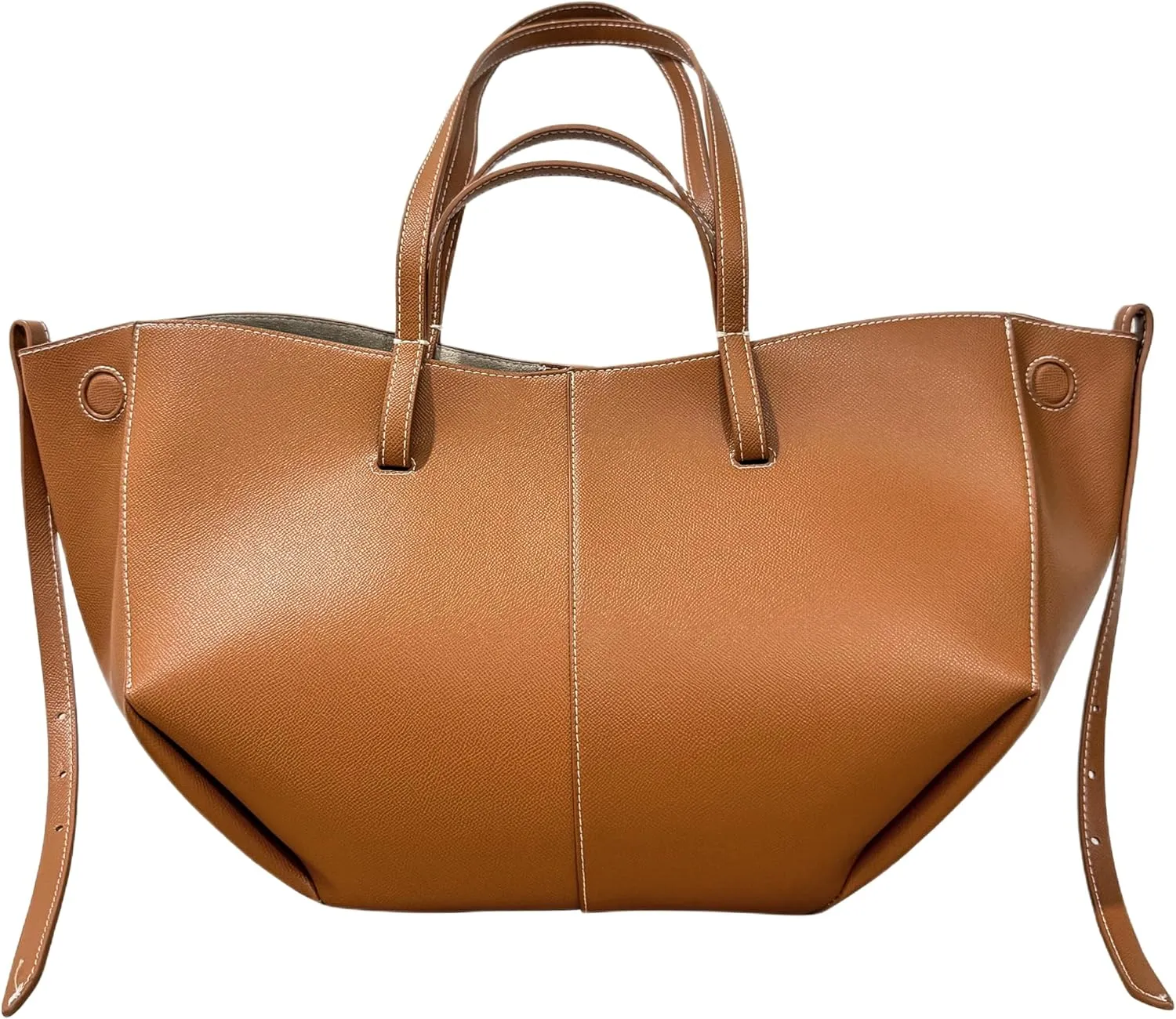MAIYA Women's Ultrafiber Leather Trendy Work Tote Shoulder Hand Bag with Mini Bag and Pouch Included, Large