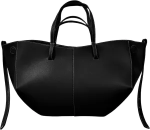 MAIYA Women's Ultrafiber Leather Trendy Work Tote Shoulder Hand Bag with Mini Bag and Pouch Included, Large