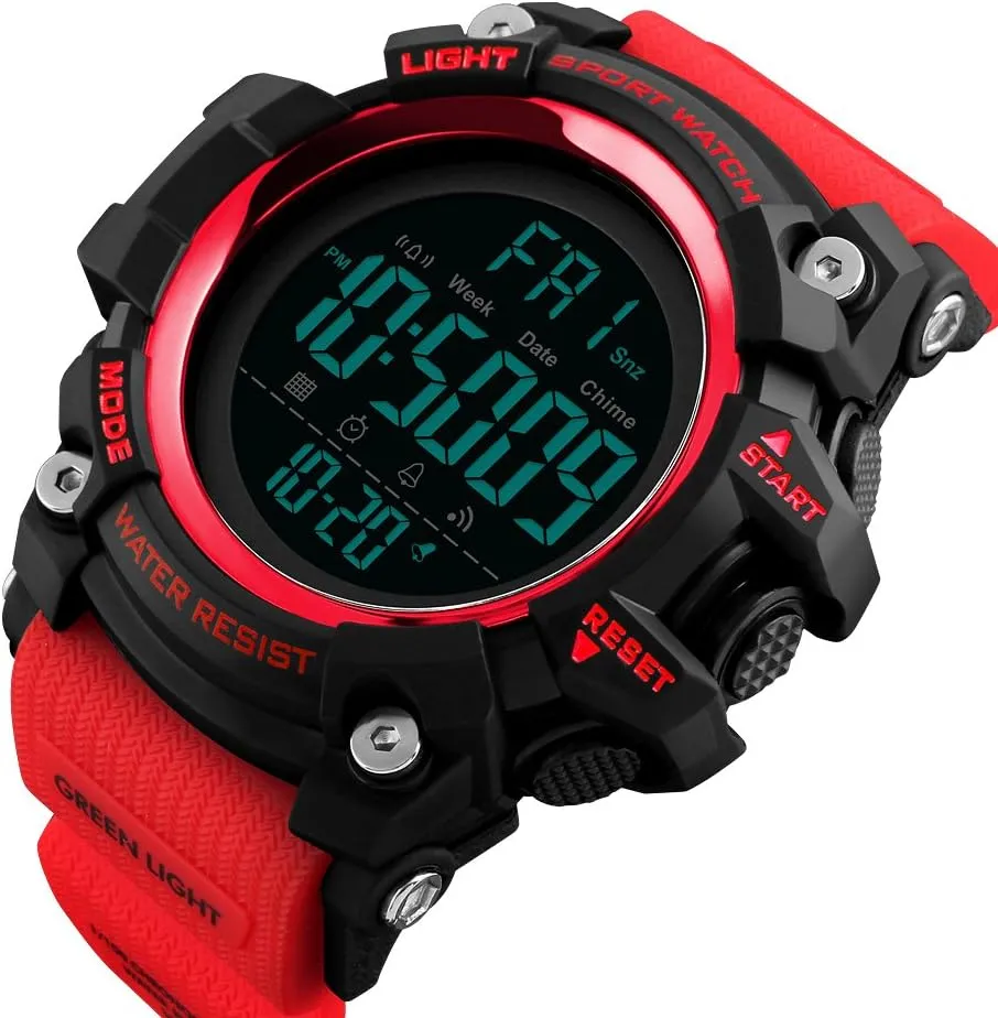 MASTOP Brand Mens Digital Watches Big Dial Multifunction Chronograph Outdoor Waterproof Sport Wrist Watch