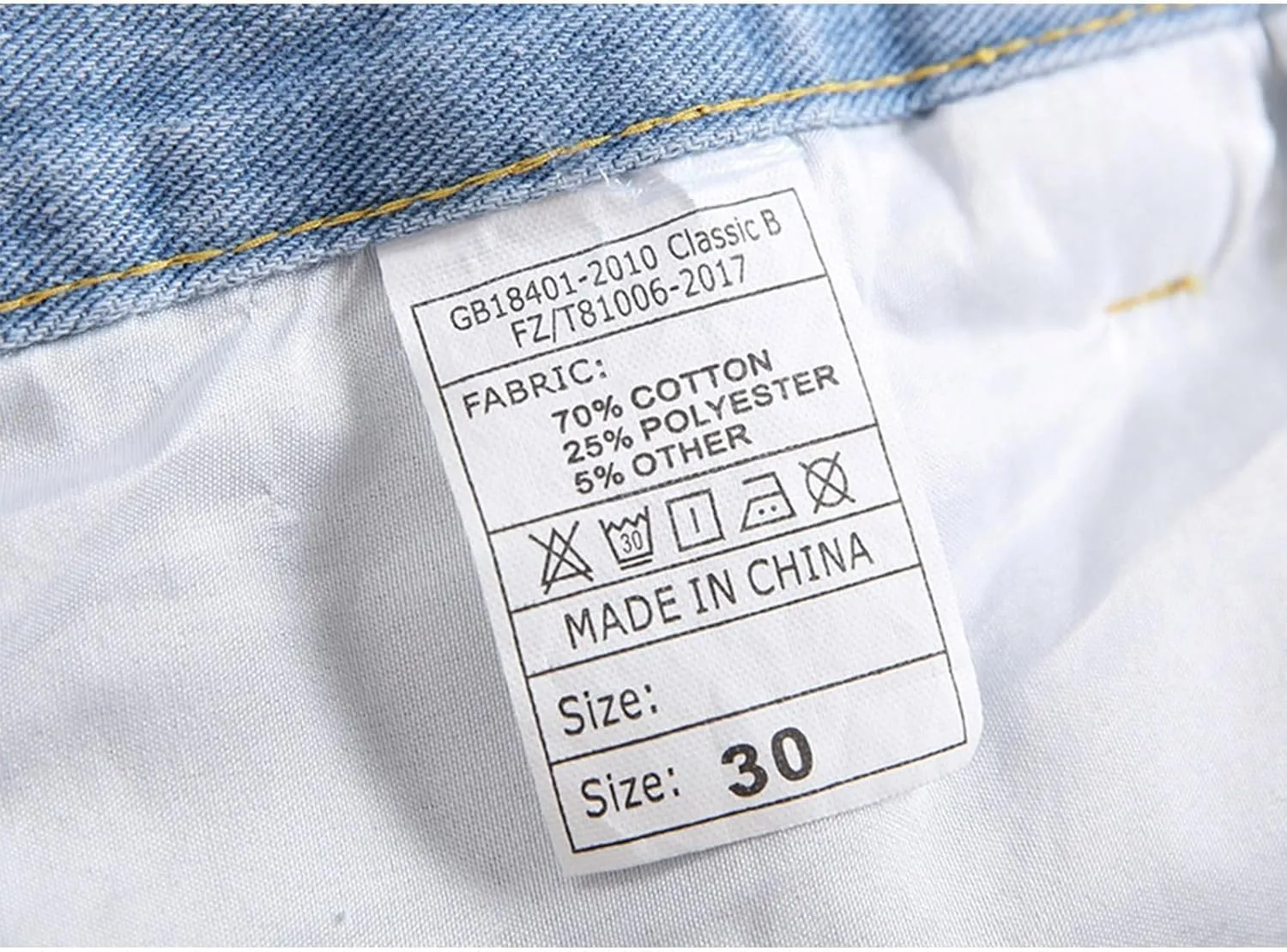Men Ripped Jeans, Slim Fit Straight Leg, Denim Pants with Holes Comforable Wash Elastic Trend Outdoors Denim Trousers