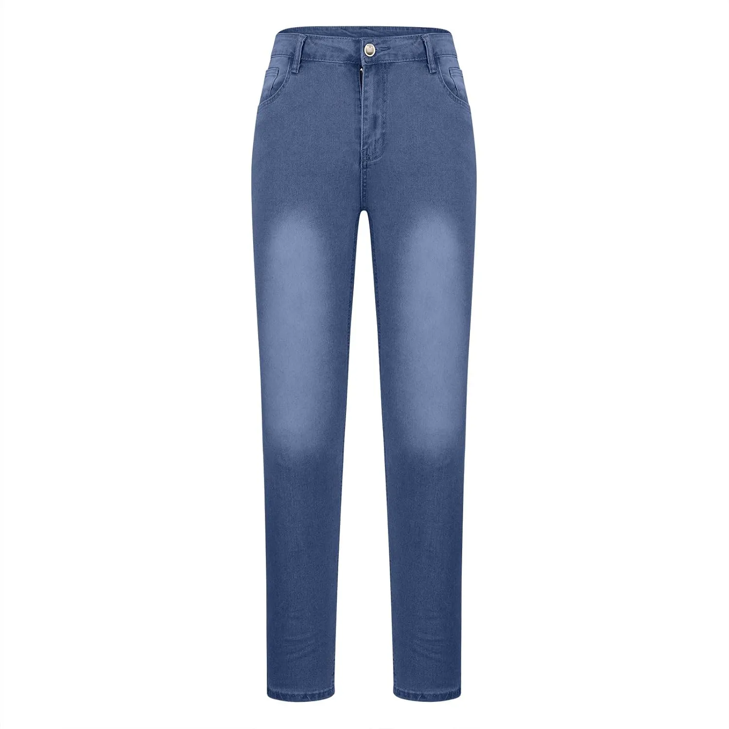 Men Skinny Slim Fit Casual Jeans Dyeing Stretch Straight Fashion Denim Pants Casual Straight Full Length Trousers