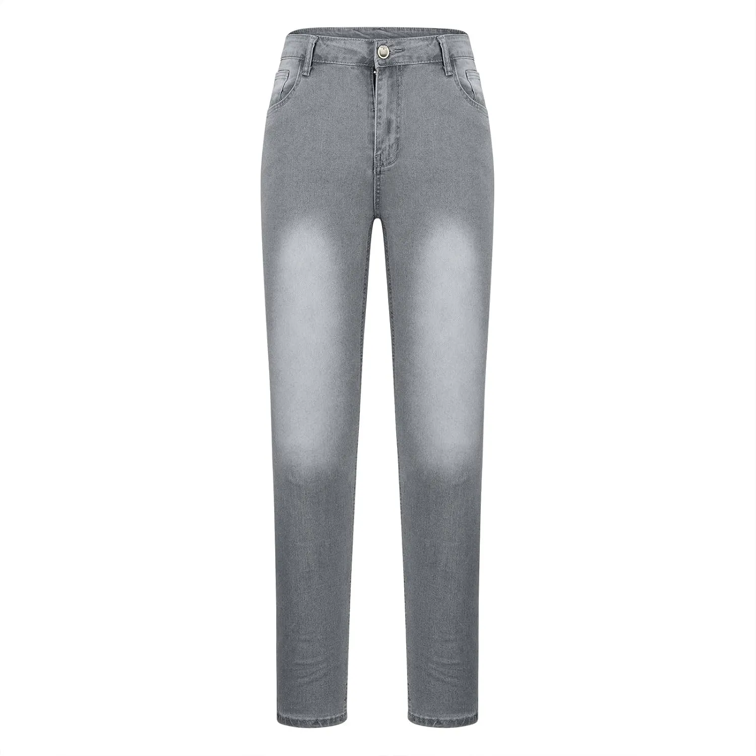 Men Skinny Slim Fit Casual Jeans Dyeing Stretch Straight Fashion Denim Pants Casual Straight Full Length Trousers