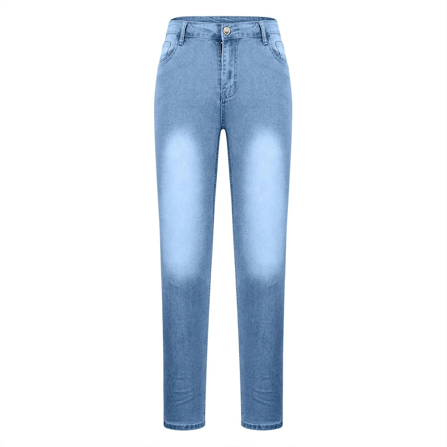 Men Skinny Slim Fit Casual Jeans Dyeing Stretch Straight Fashion Denim Pants Casual Straight Full Length Trousers