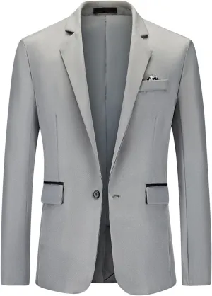 Men's Casual Suit Blazer Business Jackets Slim Fit Lightweight Long Sleeve Sport Coats for Wedding Prom Party