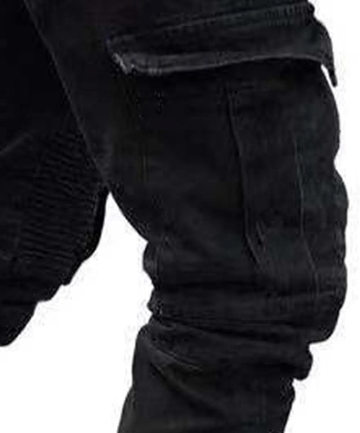 Men's Distressed Slim Fit Classic Cargo JeansComfort Stretch Tapered Denim Pants Streetwear Outdoor Jeans Trouser