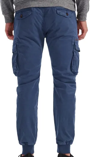 Mens Linen Pants Drawstring Buckle Zipper Cargo Pants Multi Pockets Solid Beam Feet Athletic Sweatpants Outdoor
