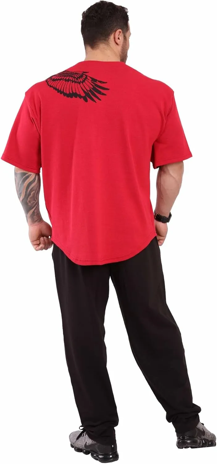 Men's Oversize Active T-Shirts, Bodybuilding and Lifting Gym Large Cut Tops