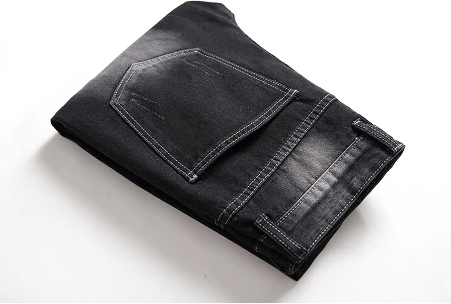 Men's Ripped Jeans Slim Fit Skinny Stretch Jeans Pant Casual Fashion Streetwear Y2K Denim Trousers Distressed Pants